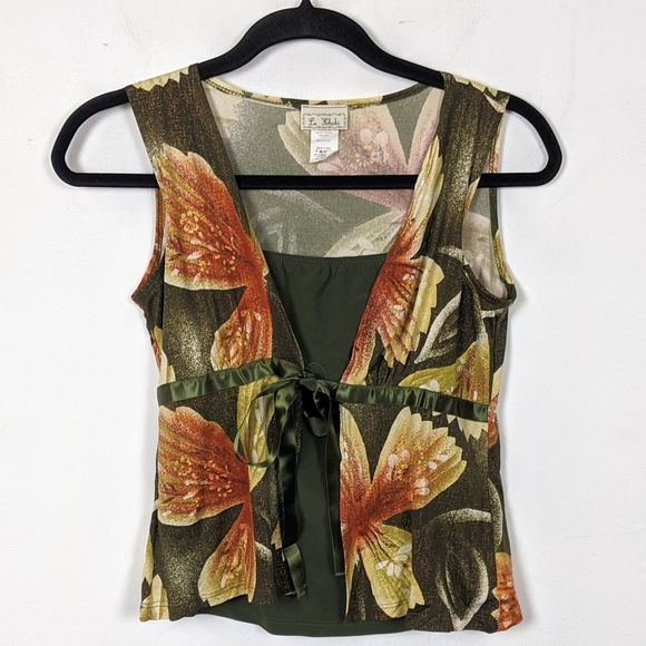 La Kohaki Floral and Shimmer Top - Picture 1 of 5